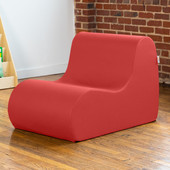 Jaxx Midtown Medium Classroom Soft Foam Chair - Premium Vinyl Cover  - Red