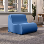 Jaxx Midtown Large Classroom Soft Foam Chair - Premium Vinyl Cover, Royal Blue