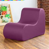 Jaxx Midtown Large Classroom Soft Foam Chair - Premium Vinyl Cover, Purple