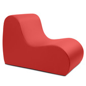 Jaxx Midtown Large Classroom Soft Foam Chair - Premium Vinyl Cover, Red