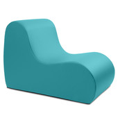 Jaxx Midtown Large Classroom Soft Foam Chair - Premium Vinyl Cover, Turquoise