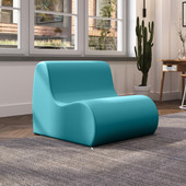 Jaxx Midtown Large Classroom Soft Foam Chair - Premium Vinyl Cover, Turquoise