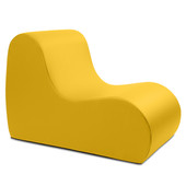 Jaxx Midtown Large Classroom Soft Foam Chair - Premium Vinyl Cover, Yellow