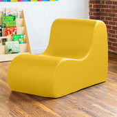 Jaxx Midtown Large Classroom Soft Foam Chair - Premium Vinyl Cover, Yellow