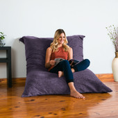 Jaxx 5.5 ft Pillow Saxx Bean Bag Pillow - Premium Chenille, Plum