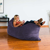 Jaxx 5.5 ft Pillow Saxx Bean Bag Pillow - Premium Chenille, Plum