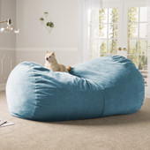 Jaxx 7 Foot Giant Bean Bag Sofa - Premium Chenille, Turquoise