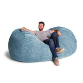 Jaxx 7 Foot Giant Bean Bag Sofa - Premium Chenille, Turquoise