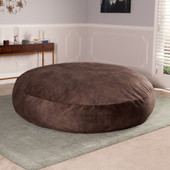 Jaxx 6 Foot Cocoon- Giant Bean Bag for Adults - Padded Microvelvet, Chestnut