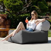 Jaxx Tybee Large Outdoor Lounge w/ Bolster - Sunbrella Slate