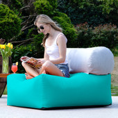 Jaxx Tybee Large Outdoor Lounge w/ Bolster - Sunbrella Aruba