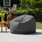 Jaxx Palmetto Large Round Outdoor Bean Bag Club Chair - Sunbrella Slate