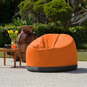 Jaxx Palmetto Large Round Outdoor Bean Bag Club Chair - Sunbrella Tangerine