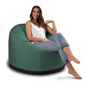 Jaxx Palmetto Large Round Outdoor Bean Bag Club Chair - Sunbrella Breeze