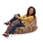 Jaxx Pillow Saxx 3.5 Foot Giant Décor Floor Pillow, Premium Luxe Fur - Red Fox