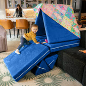 Jaxx Zipline Playscape - Imaginative Furniture Playset for Creative Kids, Cherry