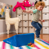 Jaxx Zipline Playscape Flip-Slide - Playtime Furniture for Imaginative Kids, Blueberry