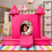 Jaxx Zipline Playscape Flip-Slide - Playtime Furniture for Imaginative Kids, Fuchsia