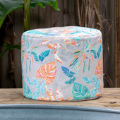 Jaxx Spring Outdoor Ottoman, Tahitian Turquoise