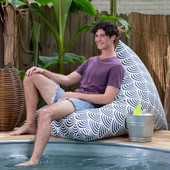 Jaxx Twist Outdoor Bean Bag Chair, Marine Scales