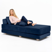 Jaxx Balshan Chaise Lounge Daybed, Indigo