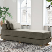 Jaxx Balshan Chaise Lounge Daybed, Dove Grey