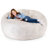 Jaxx Saxx 6 Foot Giant Bean Bag Chair - Wrangler, Beige