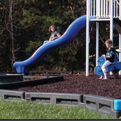 FunTimbers Durable Playground Border with Anchor -4'L x 12"H Shiffler Furniture and Equipment for Schools