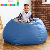 Jaxx Gumdrop Commercial Grade Bean Bag for Educational Environments, Large Size - Premium Vinyl - Royal Blue