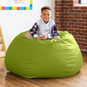 Jaxx Gumdrop Commercial Grade Bean Bag for Educational Environments, Large Size - Premium Vinyl - Green