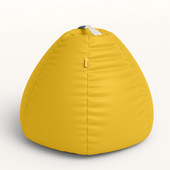 Jaxx Gumdrop Commercial Grade Bean Bag for Educational Environments, Large Size - Premium Vinyl - Yellow