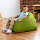 Jaxx Gumdrop Jr. Kids Bean Bag for Early Childhood & Educational Environments, Premium Vinyl - Green
