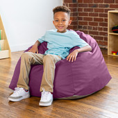 Jaxx Gumdrop Jr. Kids Bean Bag for Early Childhood & Educational Environments, Premium Vinyl - Plum