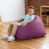Jaxx Gumdrop Jr. Kids Bean Bag for Early Childhood & Educational Environments, Premium Vinyl - Plum