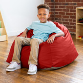 Jaxx Gumdrop Jr. Kids Bean Bag for Early Childhood & Educational Environments, Premium Vinyl - Red