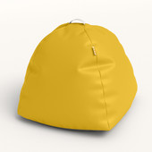 Jaxx Gumdrop Jr. Kids Bean Bag for Early Childhood & Educational Environments, Premium Vinyl - Yellow