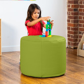 Jaxx Spring Modular Pouf Classroom Bean Bag Seat, Premium Vinyl - Green