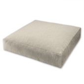 Jaxx Brio Large Décor Floor Pillow / Meditation Yoga Cushion, Plush Microvelvet, Ivory