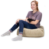 Jaxx Brio Large Décor Floor Pillow / Meditation Yoga Cushion, Plush Microvelvet, Camel