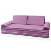 Playscape Deluxe Plush Velvet Kids 6 Piece Modular Couch / Playset, Violet