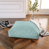 Jaxx Brio Large Décor Floor Pillow / Meditation Yoga Cushion, Shearling Faux Lamb, Mineral Green