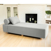 Jaxx Alvy Indoor Lounger / Daybed - Luxurious Lounger with Maple Feet, Boucle Silver