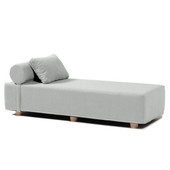 Jaxx Alvy Indoor Lounger / Daybed - Luxurious Lounger with Maple Feet, Boucle Silver