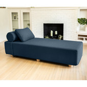 Jaxx Alvy Indoor Lounger / Daybed - Luxurious Lounger with Maple Feet, Boucle Navy