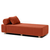 Jaxx Alvy Indoor Lounger / Daybed - Luxurious Lounger with Maple Feet, Boucle Terra Cotta