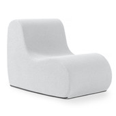 Jaxx Uptown Modern Armless Accent Chair, Boucle White