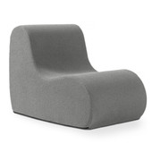 Jaxx Uptown Modern Armless Accent Chair, Boucle Dark Grey