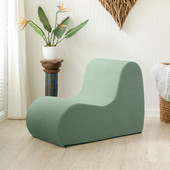 Jaxx Uptown Modern Armless Accent Chair, Boucle Green