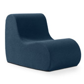 Jaxx Uptown Modern Armless Accent Chair, Boucle Navy