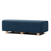 Jaxx Caya 4-in-1 Large Bed Bench, Giant Ottoman, Dining Bench, and Yoga and Massage Platform, Queen, Boucle Navy